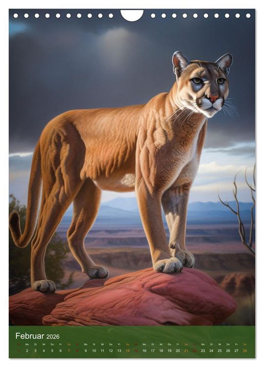 Produktbild: Wilde Raubkatzen (Wandkalender 2026 DIN A4 hoch), CALVENDO Monatskalender
