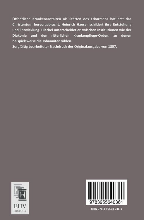 Produktbild: Geschichte christlicher Krankenpflege und Pflegerschaften