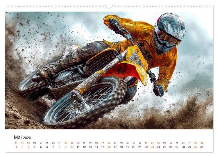 Produktbild: Motocross - Highspeed durch das Jahr (hochwertiger Premium Wandkalender 2026 DIN A2 quer), Kunstdruck in Hochglanz