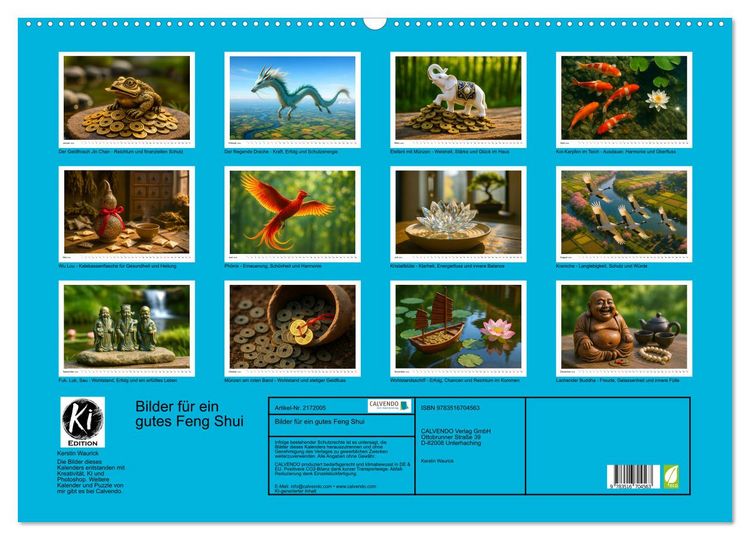Produktbild: Bilder f&uuml;r ein gutes Feng Shui (Wandkalender 2026 DIN A2 quer), CALVENDO Monatskalender