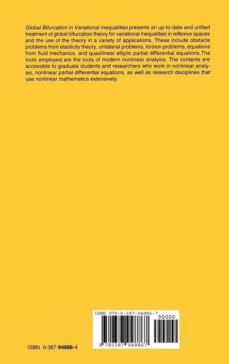 Produktbild: Global Bifurcation in Variational Inequalities