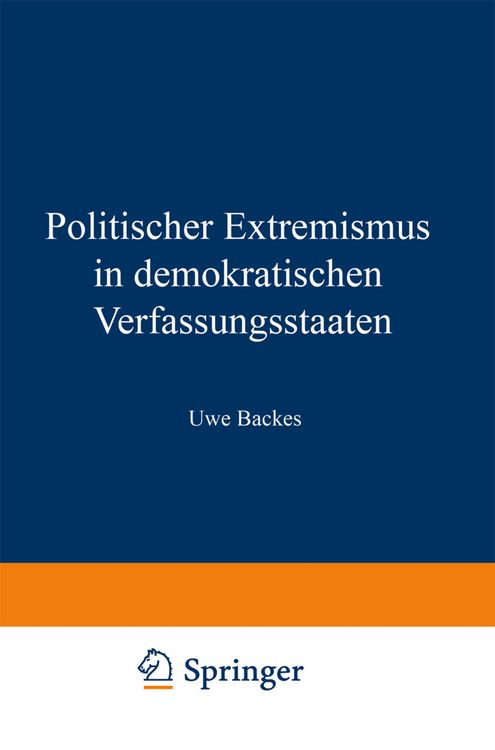 Produktbild: Politischer Extremismus in demokratischen Verfassungsstaaten