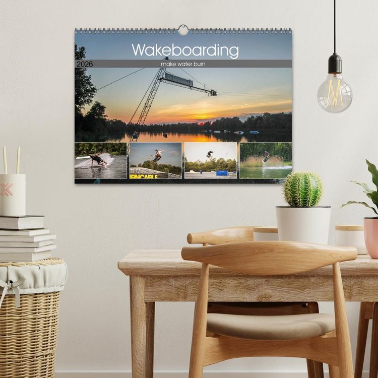 Produktbild: Wakeboarding - make water burn (Wandkalender 2026 DIN A3 quer), CALVENDO Monatskalender