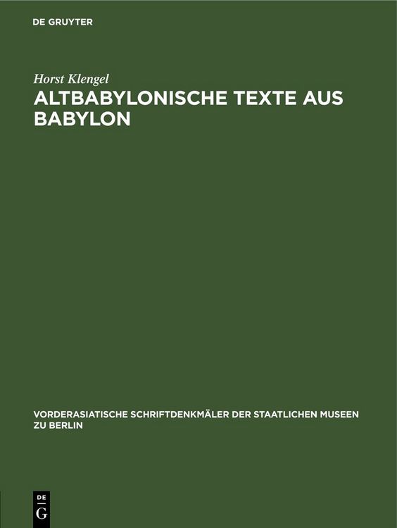 Produktbild: Altbabylonische Texte aus Babylon