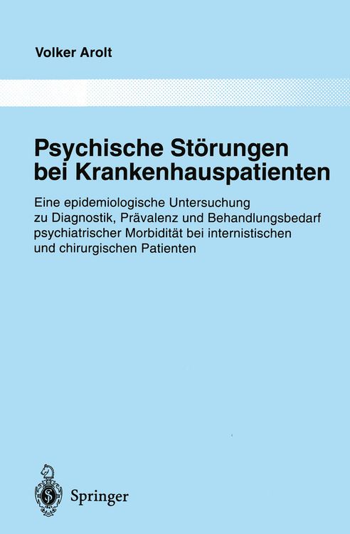 Produktbild: Psychische St&ouml;rungen bei Krankenhauspatienten