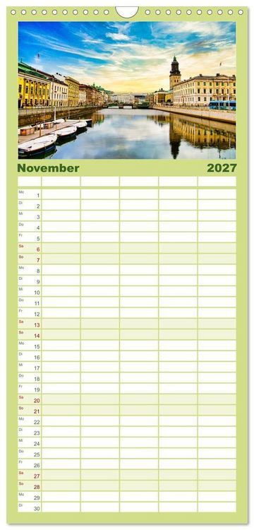 Produktbild: Familienplaner 2027 - G&ouml;teborg und Sch&auml;reninseln mit 5 Spalten (Wandkalender, 21 x 45 cm) CALVENDO