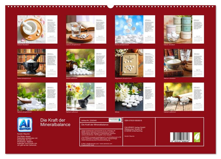 Produktbild: Die Kraft der Mineralbalance (hochwertiger Premium Wandkalender 2027 DIN A2 quer), Kunstdruck in Hochglanz