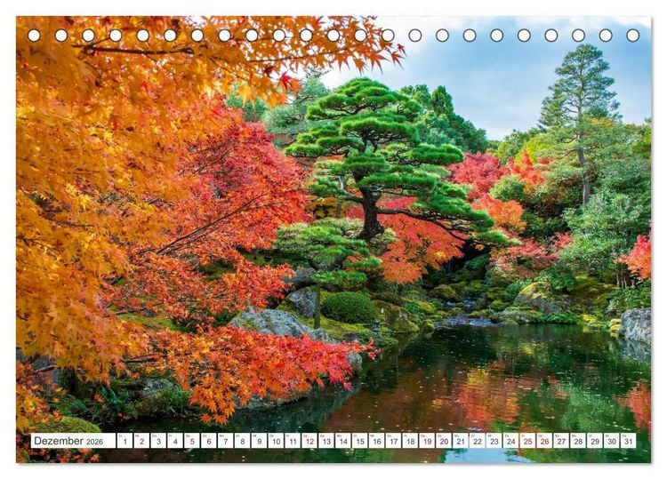 Produktbild: Herbst in Japan (Tischkalender 2026 DIN A5 quer), CALVENDO Monatskalender