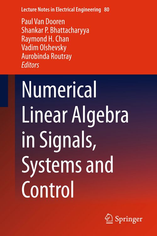 Produktbild: Numerical Linear Algebra in Signals, Systems and Control