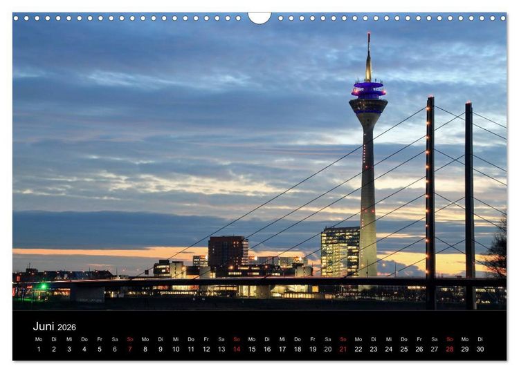 Produktbild: Von Ufer zu Ufer, Wege &uuml;ber den Rhein in D&uuml;sseldorf (Wandkalender 2026 DIN A3 quer), CALVENDO Monatskalender