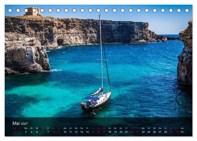 Produktbild: Malta entdecken Malta, Gozo, Comino (Tischkalender 2027 DIN A5 quer), CALVENDO Monatskalender
