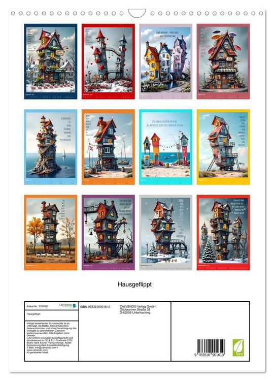 Produktbild: Hausgeflippt (Wandkalender 2027 DIN A3 hoch), CALVENDO Monatskalender