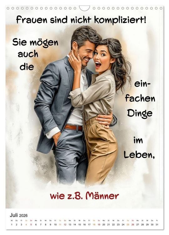 Produktbild: Liebling, mal ehrlich ..... (Wandkalender 2026 DIN A3 hoch), CALVENDO Monatskalender
