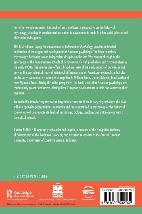 Produktbild: Laying the Foundations of Independent Psychology