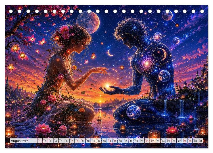 Produktbild: Traumwelten zwischen Zeit und Fantasie (Tischkalender 2027 DIN A5 quer), CALVENDO Monatskalender