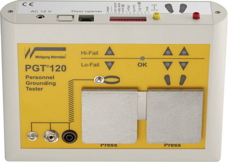 Produktbild: Wolfgang Warmbier PGT&reg;120 ESD-Testger&auml;te-Set Personenerdung inkl. Fu&szlig;platte, inkl. Werkskalibrierschein