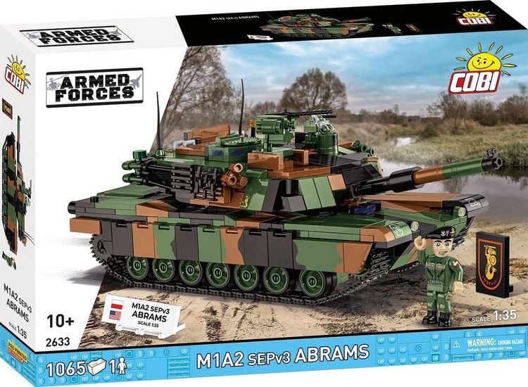 Produktbild: COBI Armed Forces 2633 - M1A2 SEPv3 Abrams PL, Bausatz 1:35, 1065 Klemmbausteine