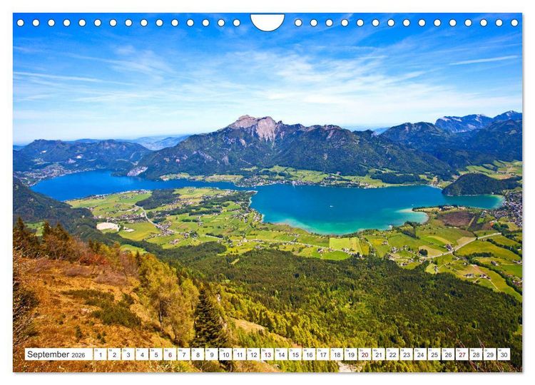 Produktbild: Der sch&ouml;ne Wolfgangsee im Salzkammergut (Wandkalender 2026 DIN A4 quer), CALVENDO Monatskalender