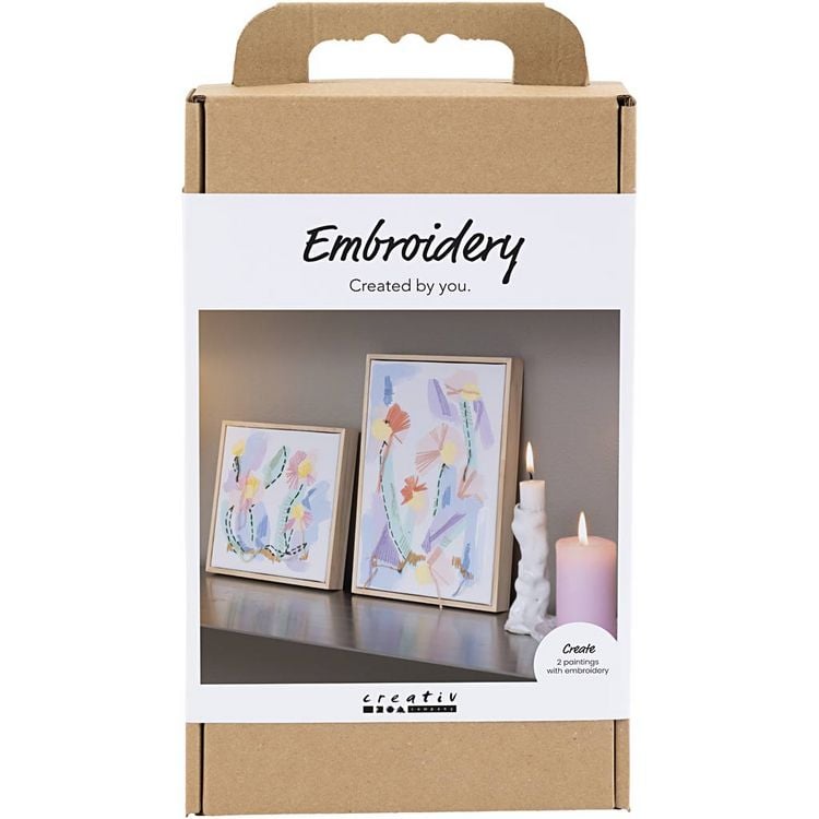 Produktbild: Creativ Company Kreativ Set Stickereien, Bilder, Pastellfarben