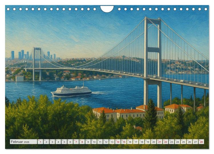 Produktbild: Sehenswertes in Istanbul - Die Sprache der Farben (Wandkalender 2026 DIN A4 quer), CALVENDO Monatskalender