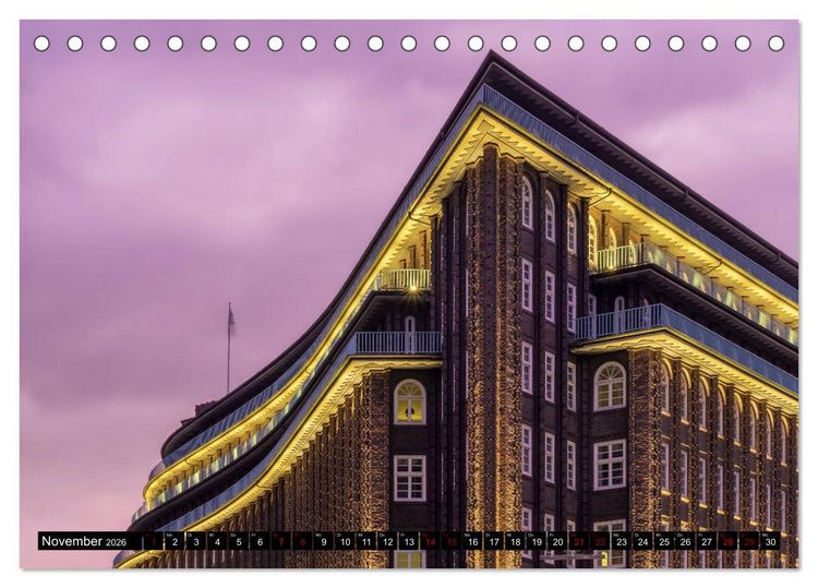 Produktbild: Hamburger Highlights (Tischkalender 2026 DIN A5 quer), CALVENDO Monatskalender