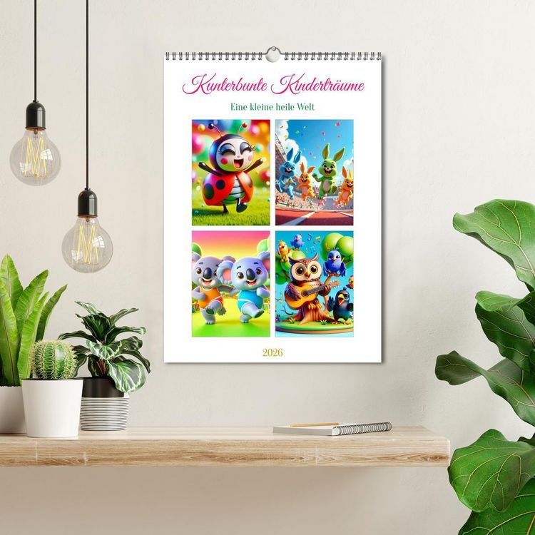 Produktbild: Kunterbunte Kindertr&auml;ume (Wandkalender 2026 DIN A3 hoch), CALVENDO Monatskalender