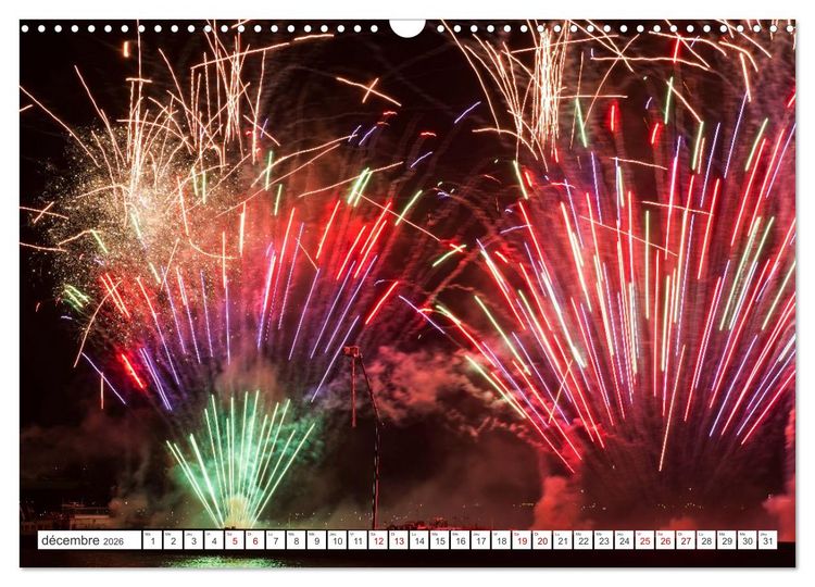 Produktbild: Feux d'Artifice - Miracles dans le ciel (Calendrier mural 2026 DIN A3 vertical), CALVENDO calendrier mensuel