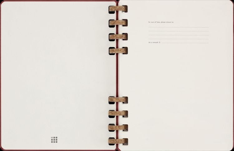 Produktbild: Moleskine Undatierter Life Kalender Mit Spiralbindung, Xl, Wochen-Monatskalender, Fester Einband, Crush Cherry