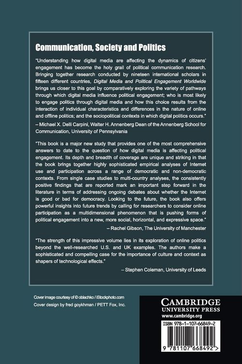 Produktbild: Digital Media and Political Engagement Worldwide