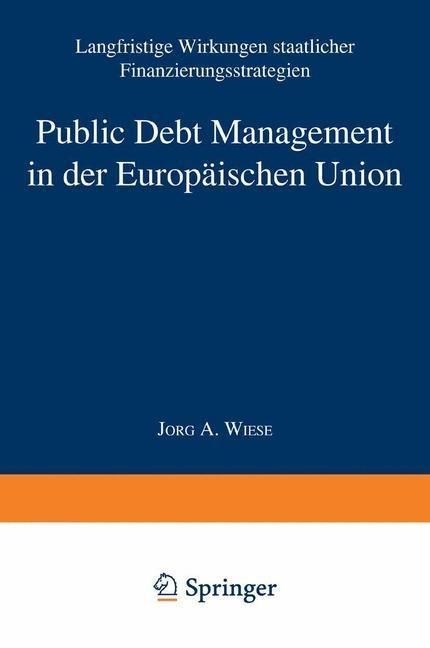 Produktbild: Public Debt Management in der Europ&auml;ischen Union