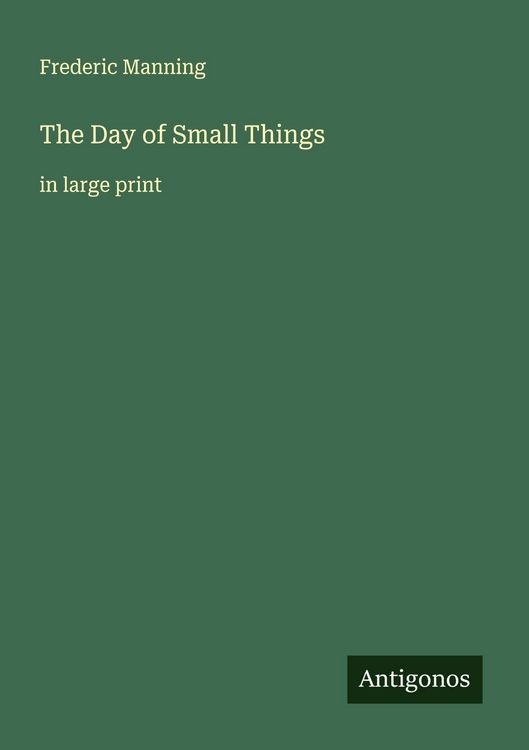 Produktbild: The Day of Small Things