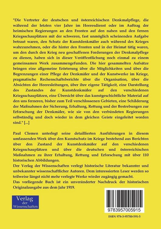 Produktbild: Kunstschutz im Kriege