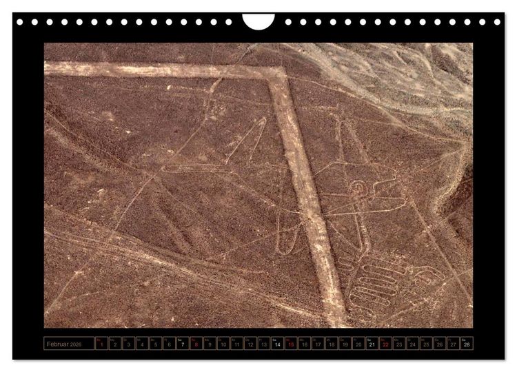 Produktbild: Die NAZCA Linien - Geheimnisvolle Figuren (Wandkalender 2026 DIN A4 quer), CALVENDO Monatskalender