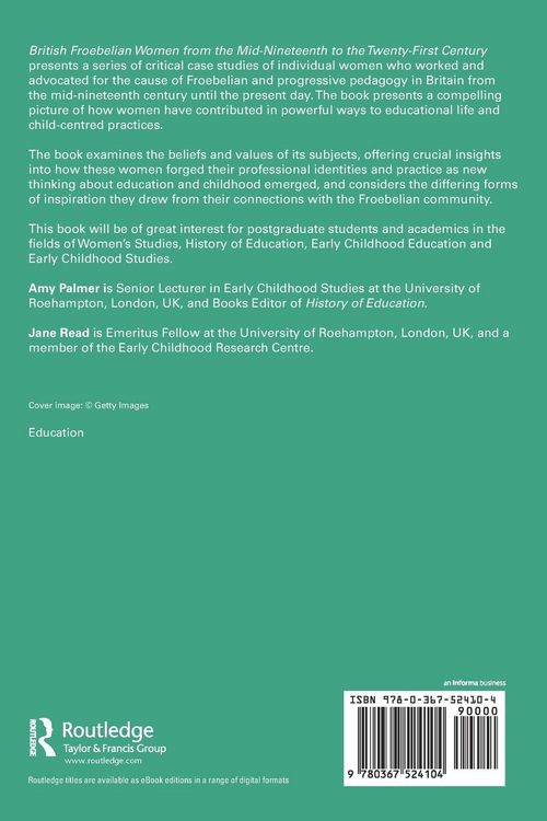 Produktbild: British Froebelian Women from the Mid-Nineteenth to the Twenty-First Century