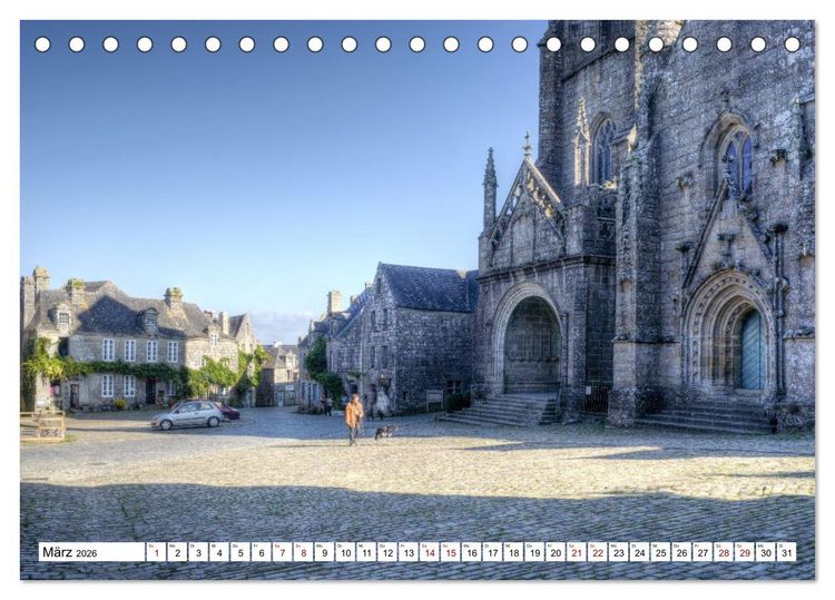 Produktbild: Locronan, ein Highlight in der Bretagne (Tischkalender 2026 DIN A5 quer), CALVENDO Monatskalender