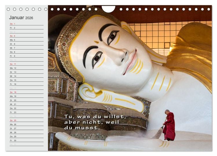 Produktbild: BUDDHA Buddhistische Weisheiten (Wandkalender 2026 DIN A4 quer), CALVENDO Monatskalender