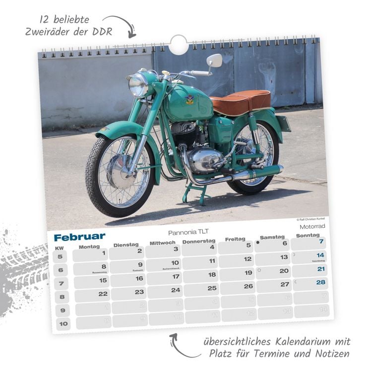 Produktbild: TR&Ouml;TSCH - Technikkalender DDR-Zweir&auml;der 2027