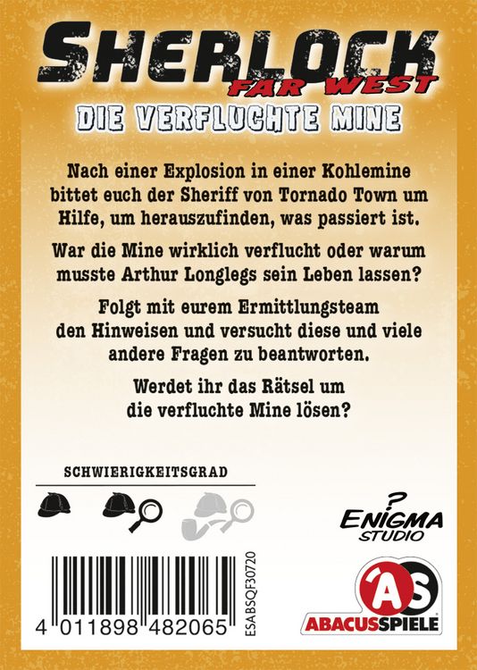 Produktbild: Sherlock Far West - Die verfluchte Mine (Spiel)