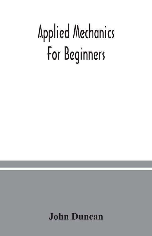 Produktbild: Applied mechanics for beginners