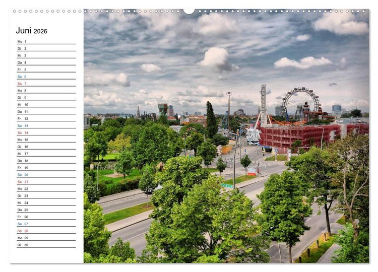 Produktbild: Wien - &Ouml;sterreichs charmante Hauptstadt (hochwertiger Premium Wandkalender 2026 DIN A2 quer), Kunstdruck in Hochglanz