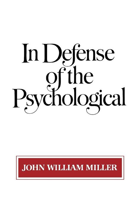Produktbild: In Defense of the Psychological