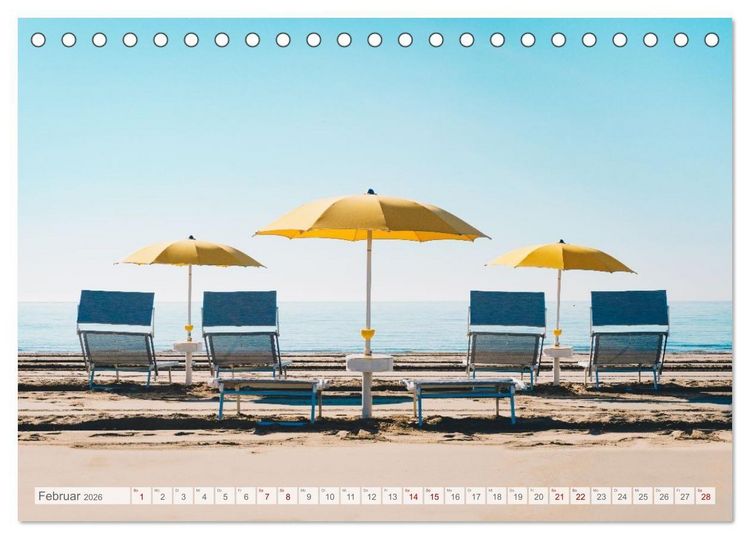 Produktbild: Lignano in Italien. Sommer Strand und Meer (Tischkalender 2026 DIN A5 quer), CALVENDO Monatskalender