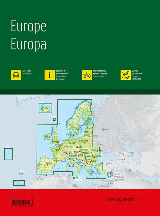 Produktbild: Freytag & berndt Autoatlas Europa 1:800.000