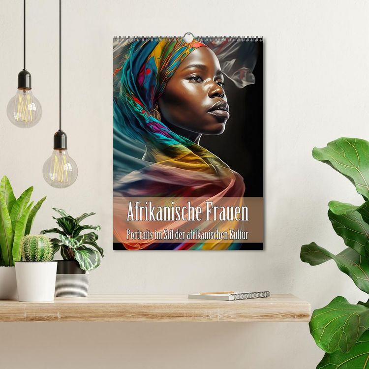 Produktbild: Afrikanische Frauen - Portraits im Stil der afrikanischen Kultur (Wandkalender 2026 DIN A3 hoch), CALVENDO Monatskalender