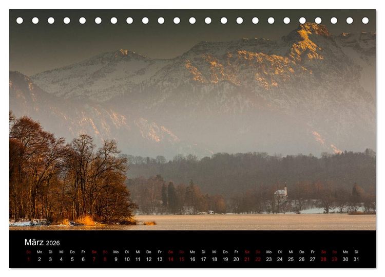 Produktbild: Bayerische Landschaften (Tischkalender 2026 DIN A5 quer), CALVENDO Monatskalender