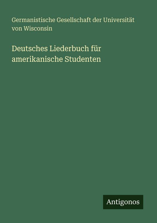 Produktbild: Deutsches Liederbuch f&uuml;r amerikanische Studenten