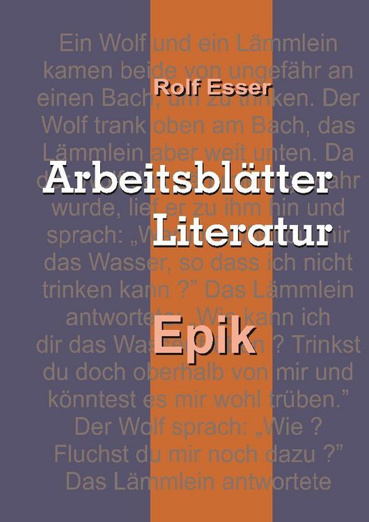 Produktbild: Arbeitsbl&auml;tter Literatur - Epik