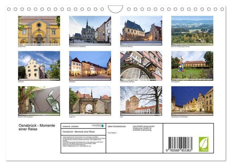 Produktbild: Osnabr&uuml;ck - Momente einer Reise (Wandkalender 2027 DIN A4 quer), CALVENDO Monatskalender