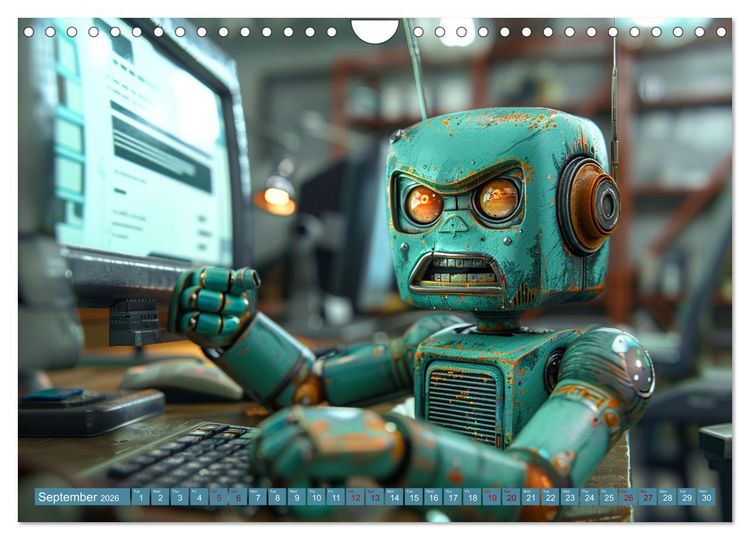 Produktbild: Robots Are Just People Too (Wall Calendar 2026 DIN A4 landscape), CALVENDO 12 Month Wall Calendar