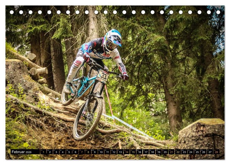 Produktbild: Downhill Racing (Tischkalender 2026 DIN A5 quer), CALVENDO Monatskalender